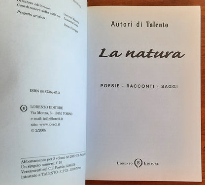 La natura. Poesie - Racconti - Saggi