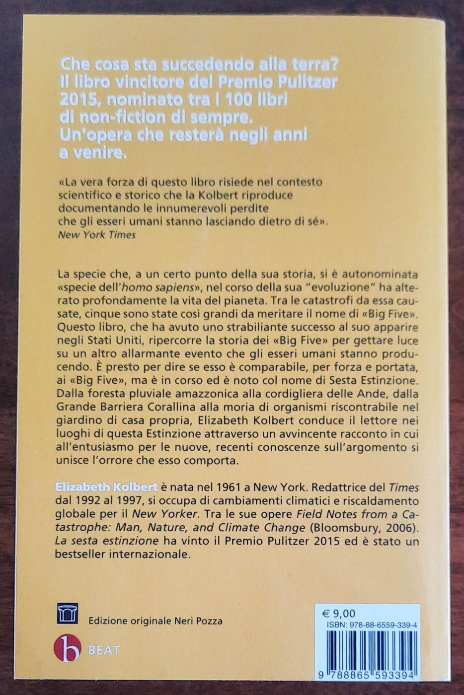 La sesta estinzione - di Elizabeth Kolbert - Libreria Biellese