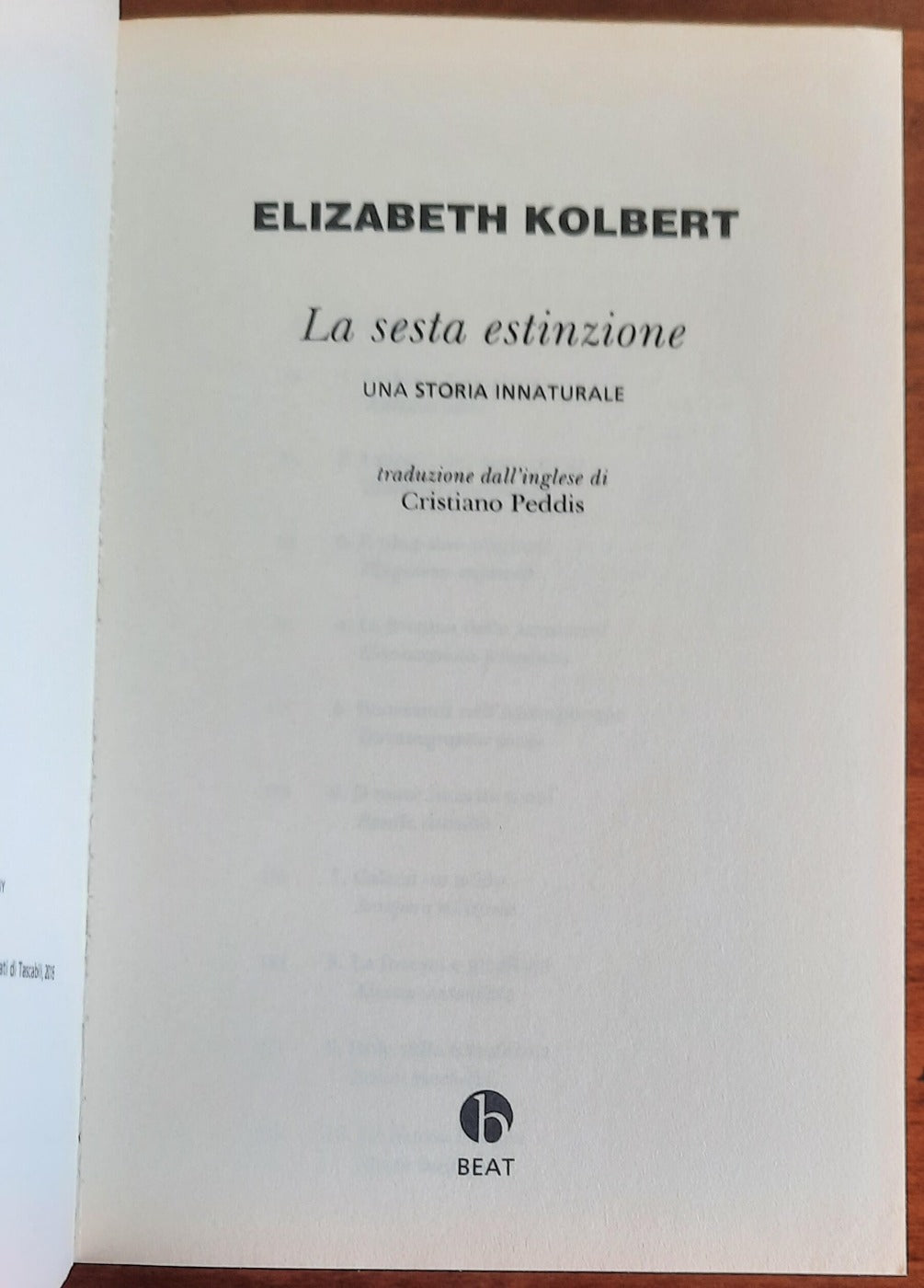 La sesta estinzione - di Elizabeth Kolbert - Libreria Biellese