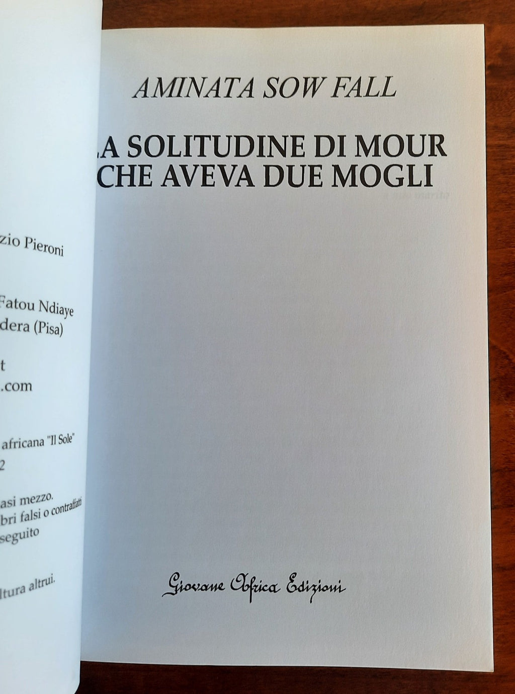 La solitudine di Mour che aveva due mogli - Libreria Biellese