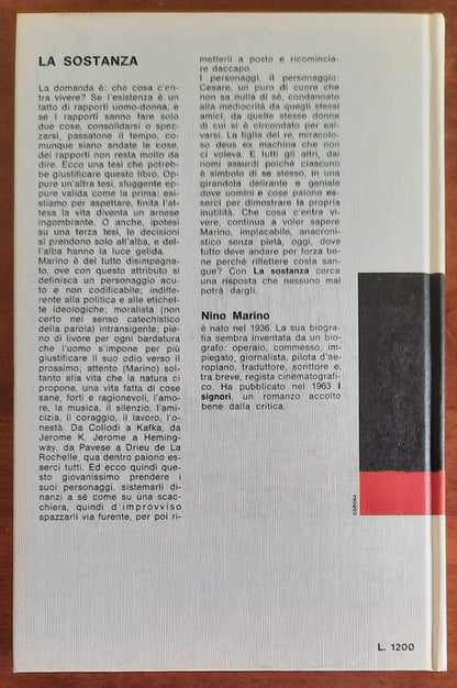 La sostanza - Rizzoli - 1966