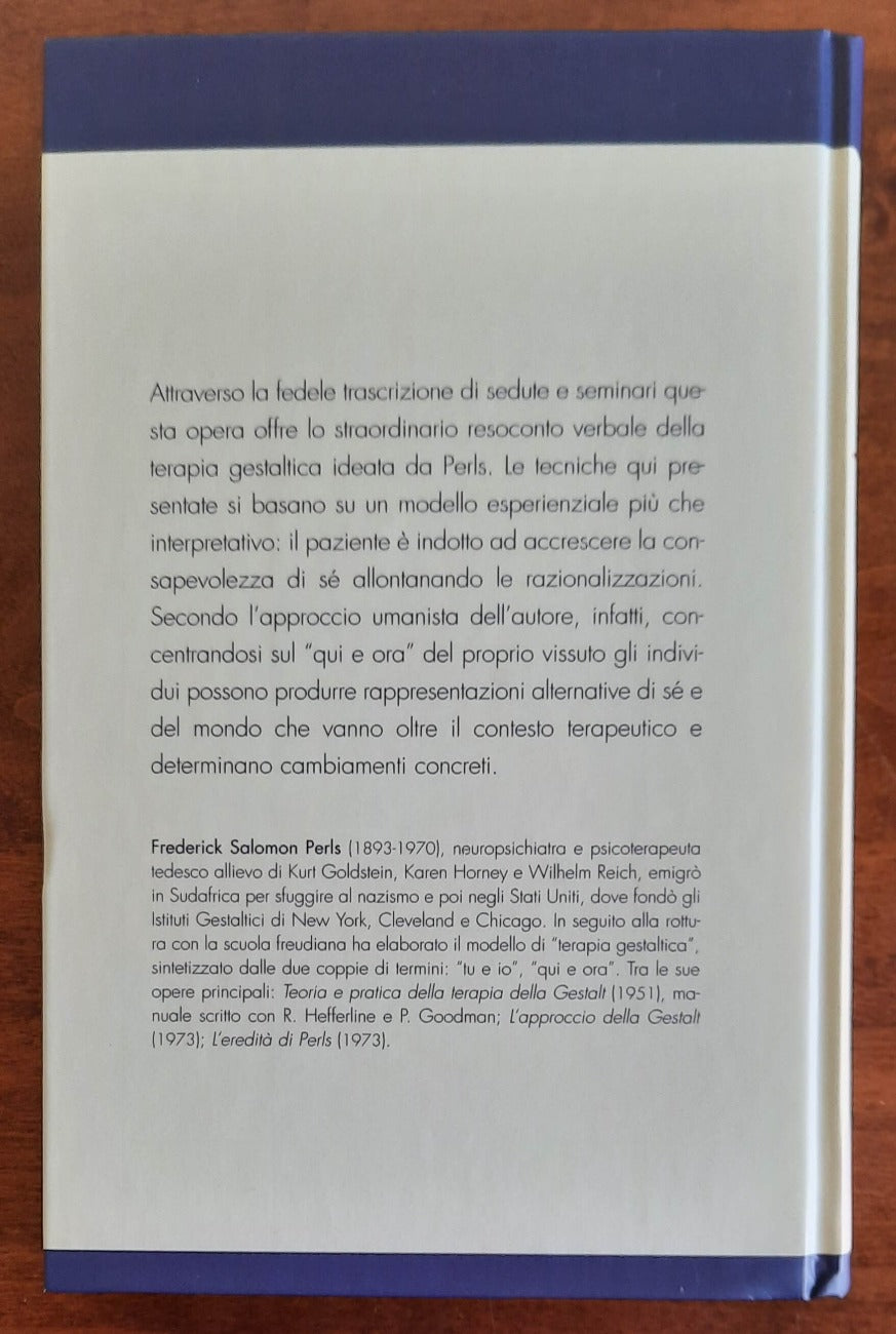 La terapia gestaltica. Parola per parola - di Frederick S. Perls - Libreria Biellese