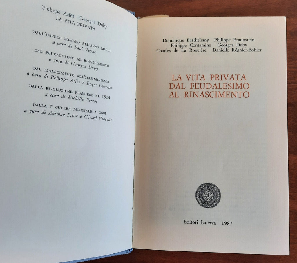 La vita privata - Dal Feudalesimo al Rinascimento - Libreria Biellese