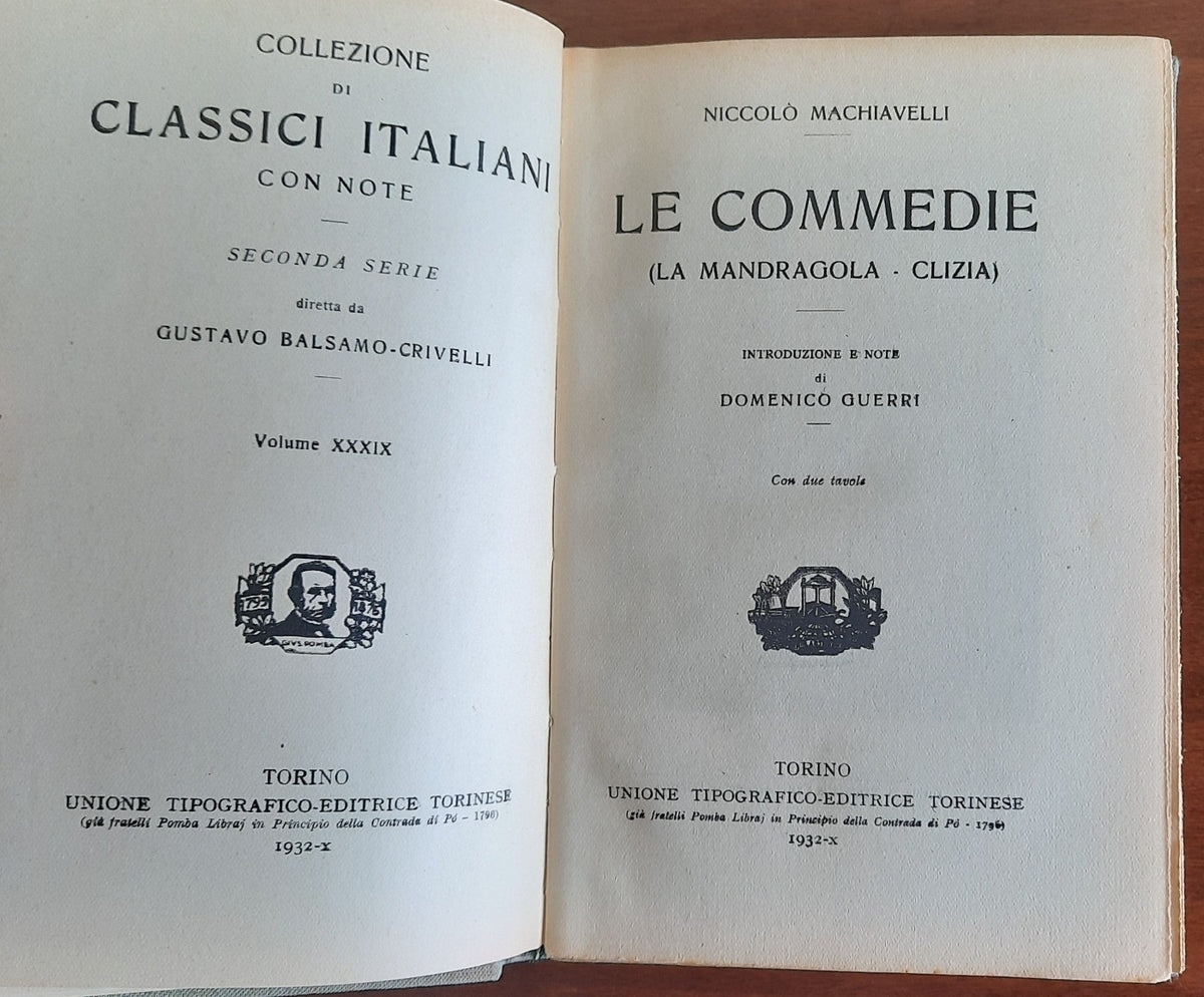 Le commedie - Niccolò Machiavelli - Libreria Biellese