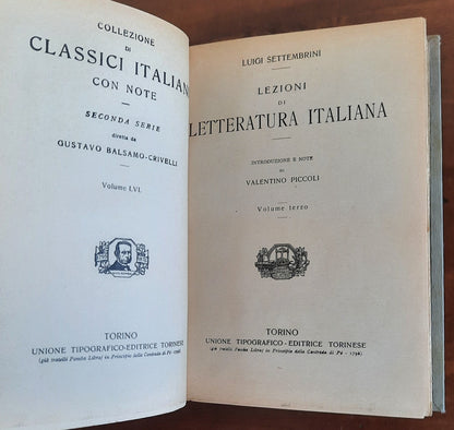 Lezioni di Letteratura Italiana - in 3 vol.