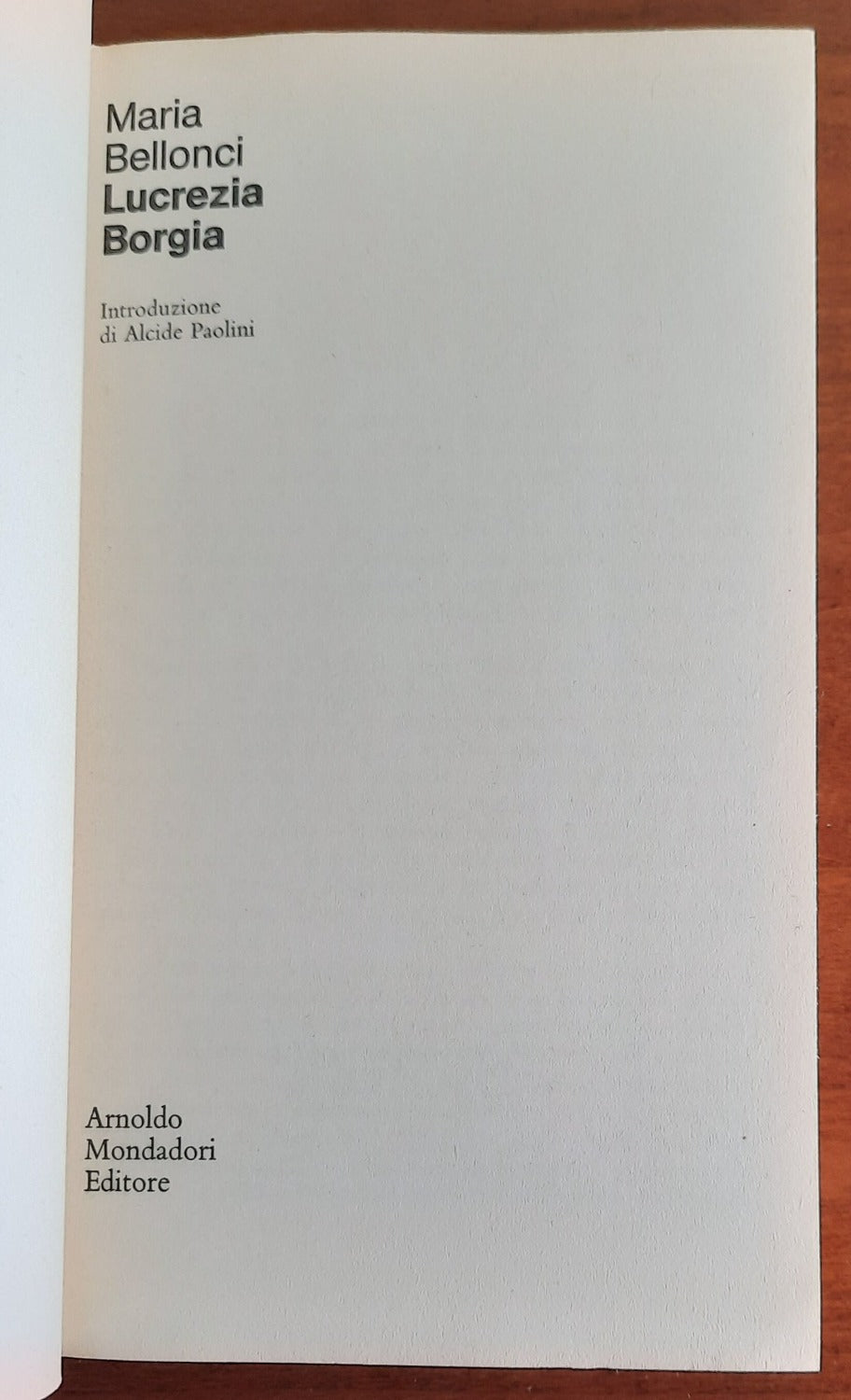 Lucrezia Borgia - Mondadori Oscar - 1979 - Libreria Biellese