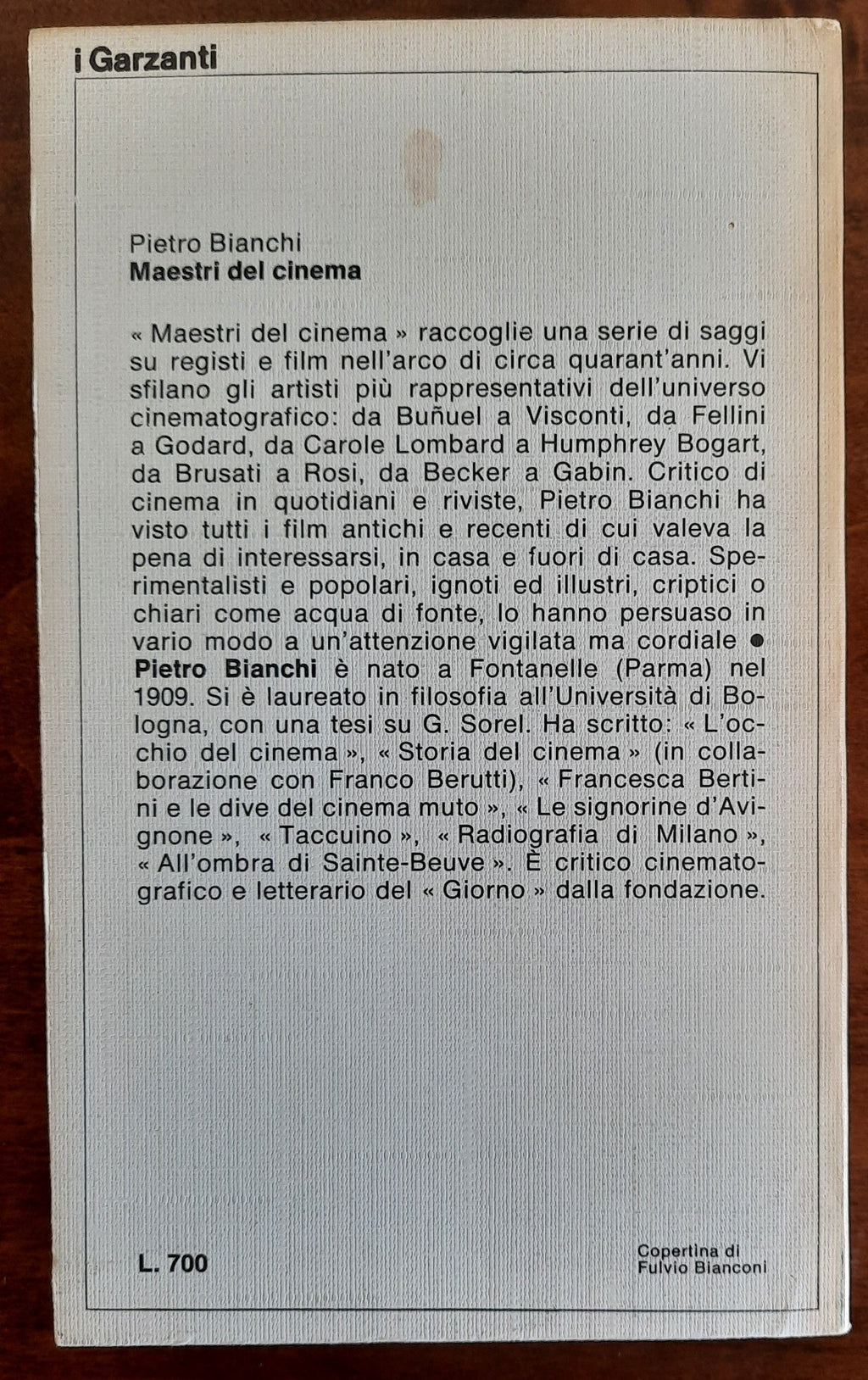 Maestri del cinema - Garzanti - Libreria Biellese