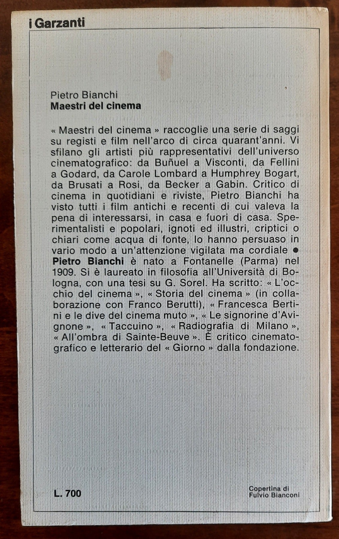 Maestri del cinema - Garzanti - Libreria Biellese