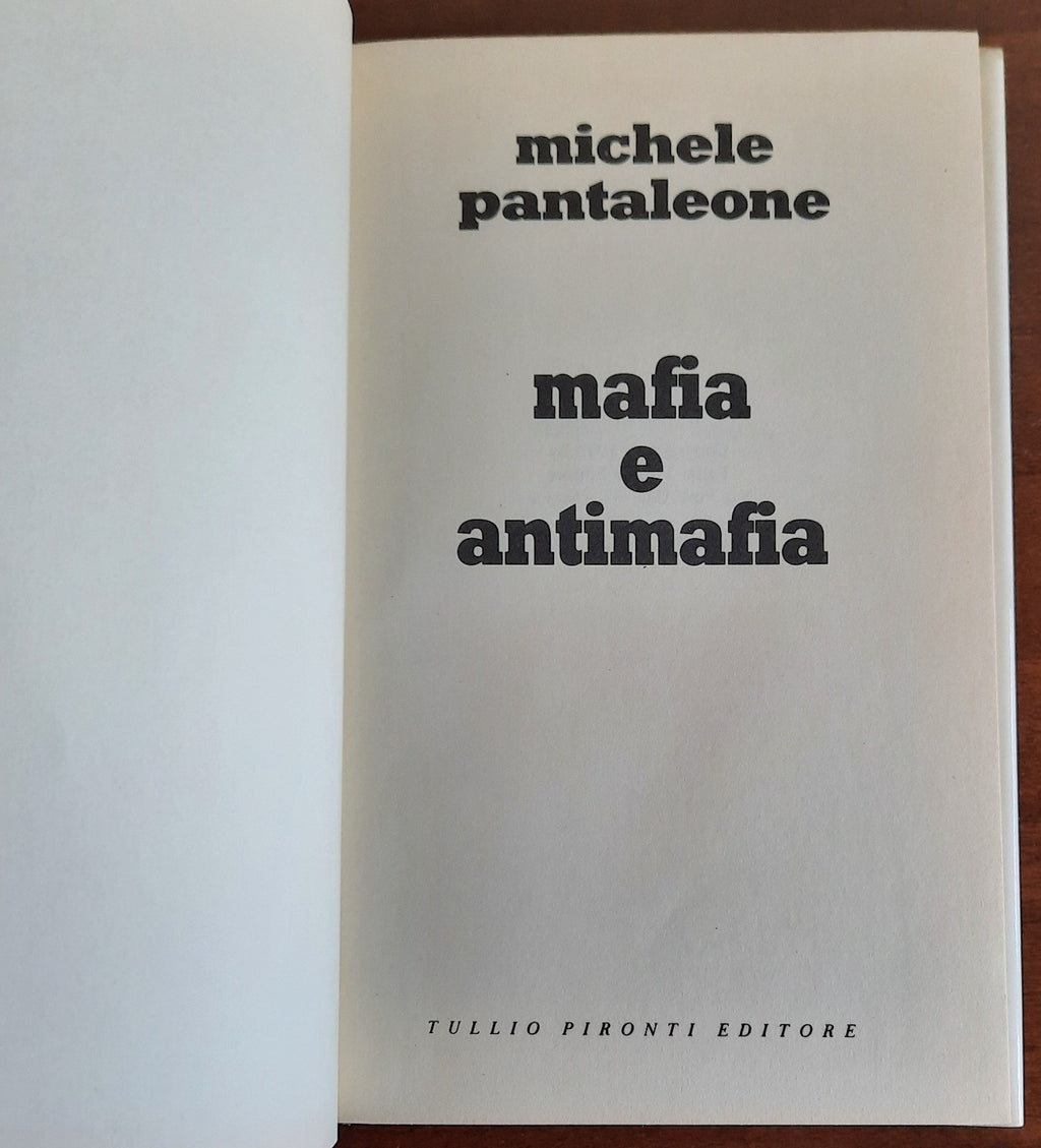 Mafia e antimafia - Tullio Pironti Editore - Libreria Biellese