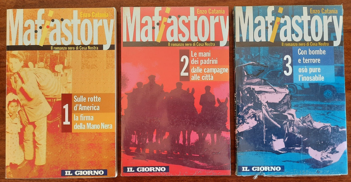 Mafia story. Il romanzo nero di Cosa Nostra - 3 volumetti - Libreria Biellese