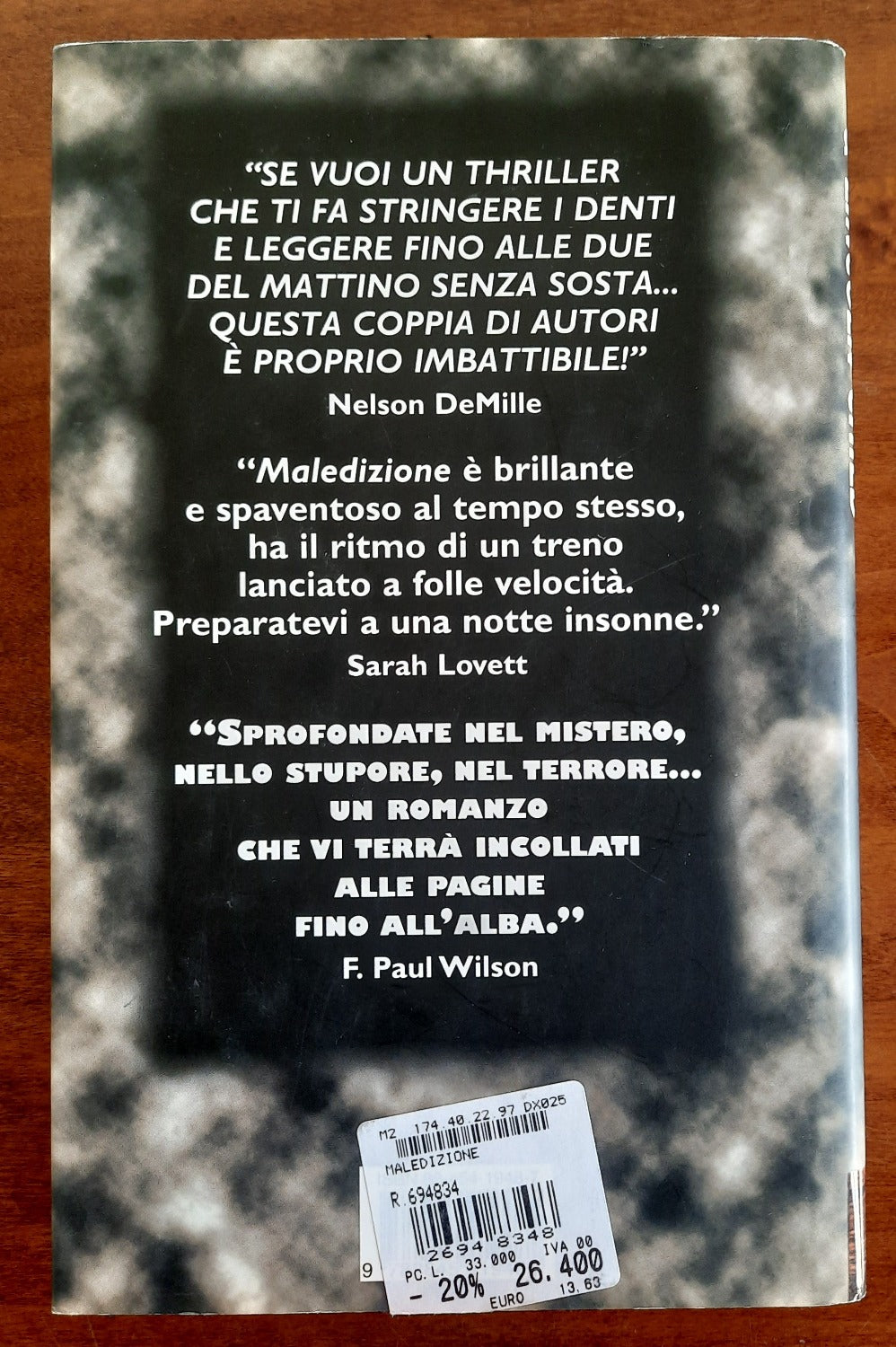 Maledizione - Sonzogno - Libreria Biellese