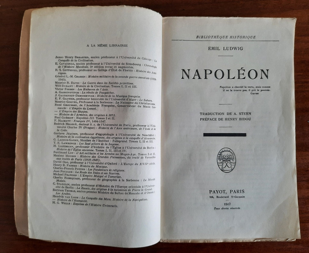 Napoleon - di Emil Ludwig - Libreria Biellese