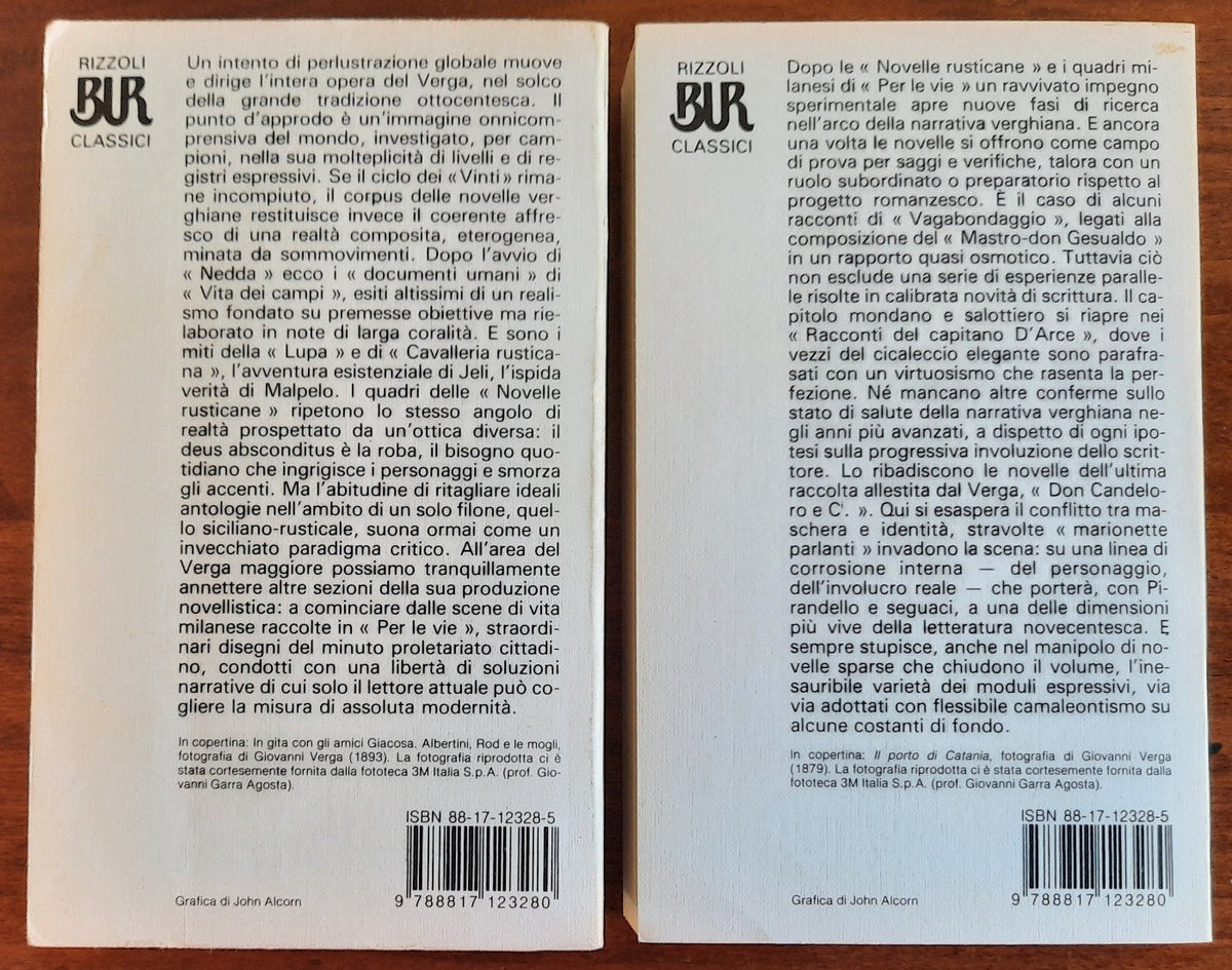 Novelle - Giovanni Verga - in due volumi - Libreria Biellese