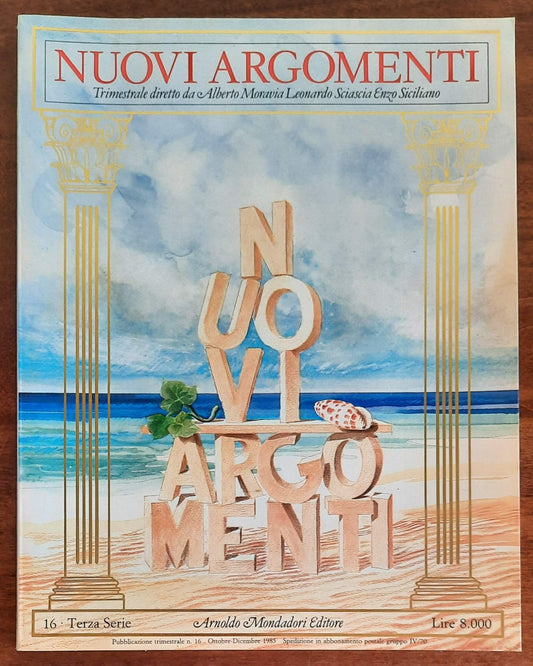 Nuovi Argomenti n. 15 e 16 - anno 1985