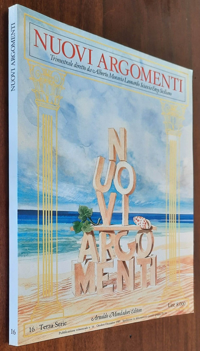 Nuovi Argomenti n. 15 e 16 - anno 1985 - Libreria Biellese