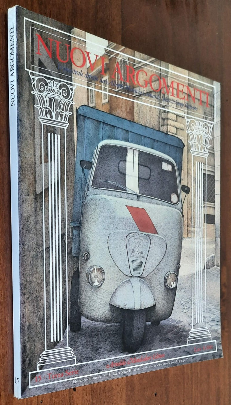 Nuovi Argomenti n. 15 e 16 - anno 1985 - Libreria Biellese