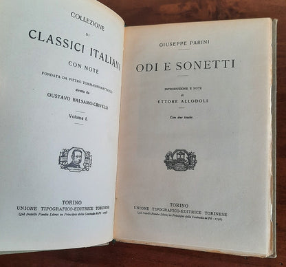 Odi e sonetti - Giuseppe Parini