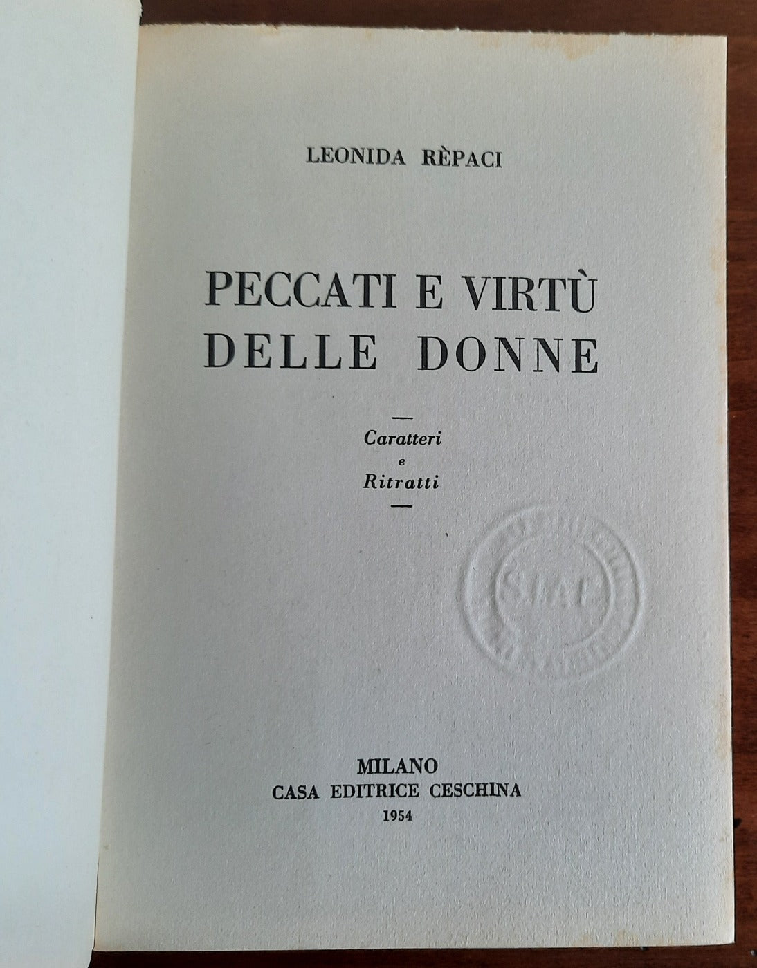 Peccati e virtù delle donne. Caratteri e ritratti