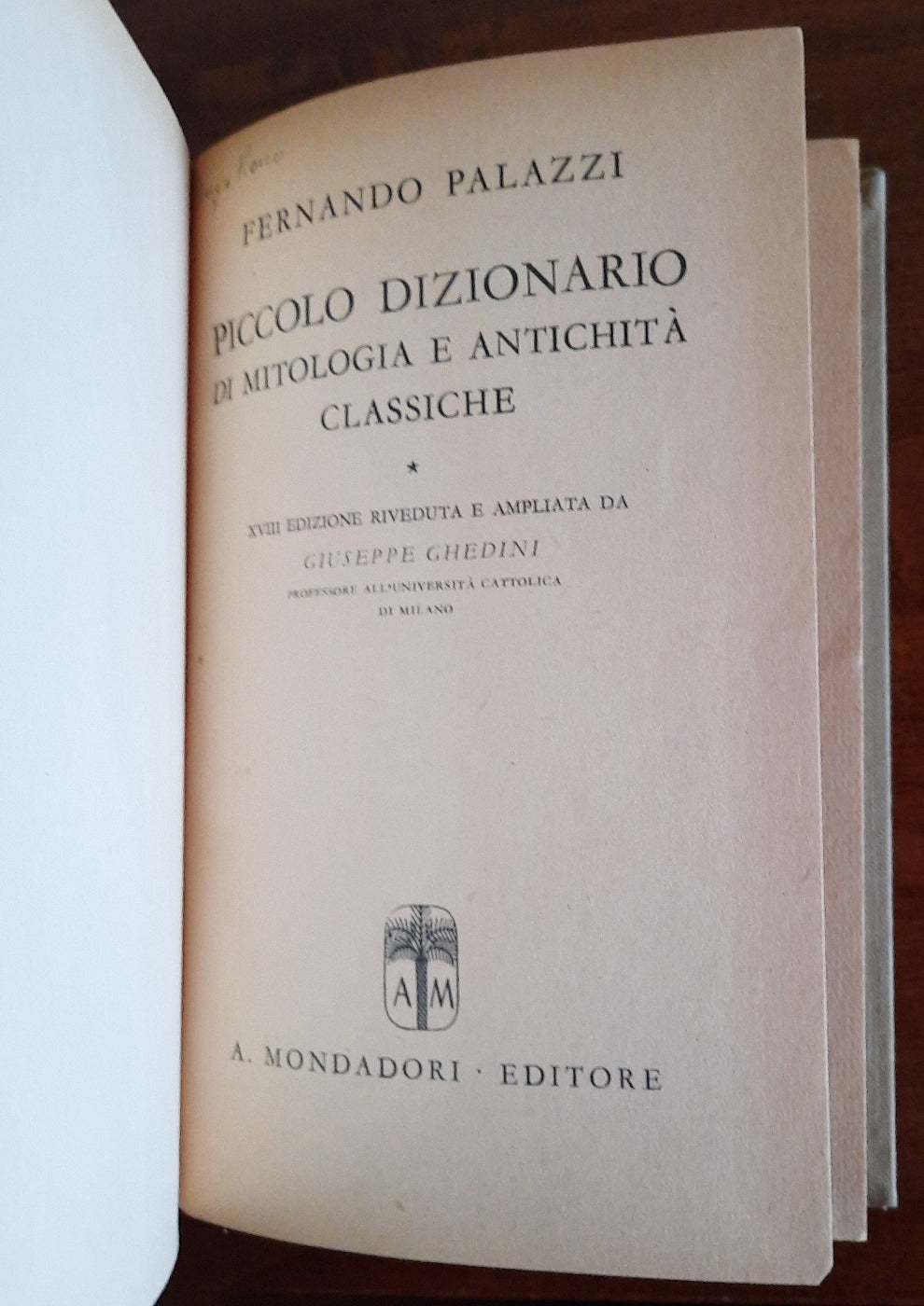 Piccolo dizionario di mitologia e antichità classiche - Libreria Biellese