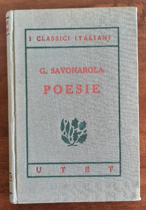 Poesie - Gerolamo Savonarola - Libreria Biellese