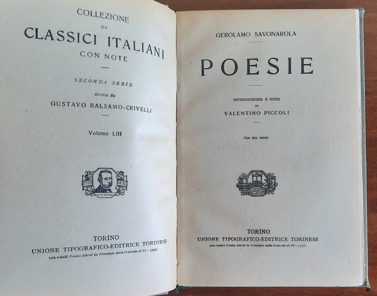 Poesie - Gerolamo Savonarola - Libreria Biellese