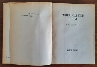 Problemi della Scuola Italiana. Atti del II Convegno Nazionale dell’INSPE