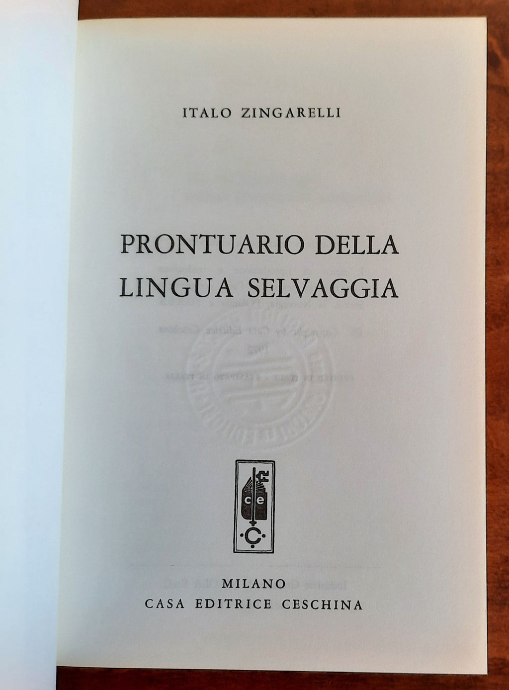 Prontuario della lingua selvaggia - Libreria Biellese