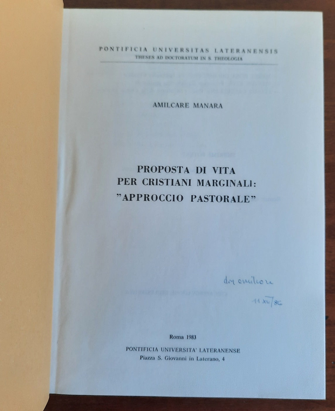 Proposta di vita per cristiani marginali : approccio pastorale - Libreria Biellese