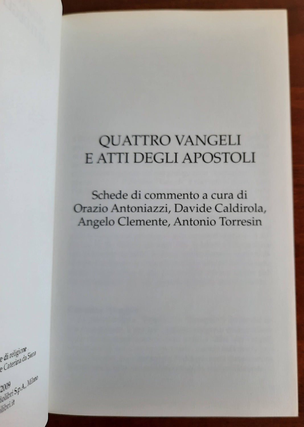 Quattro Vangeli e Atti degli Apostoli - Libreria Biellese