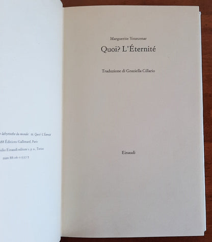 Quoi ? L’eternitè - Einaudi