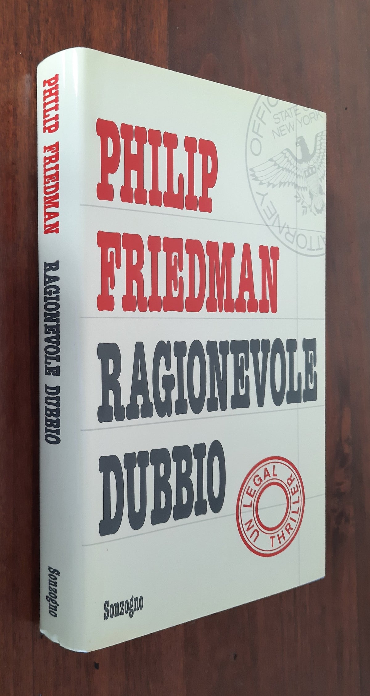 Ragionevole dubbio - Sonzogno - Libreria Biellese
