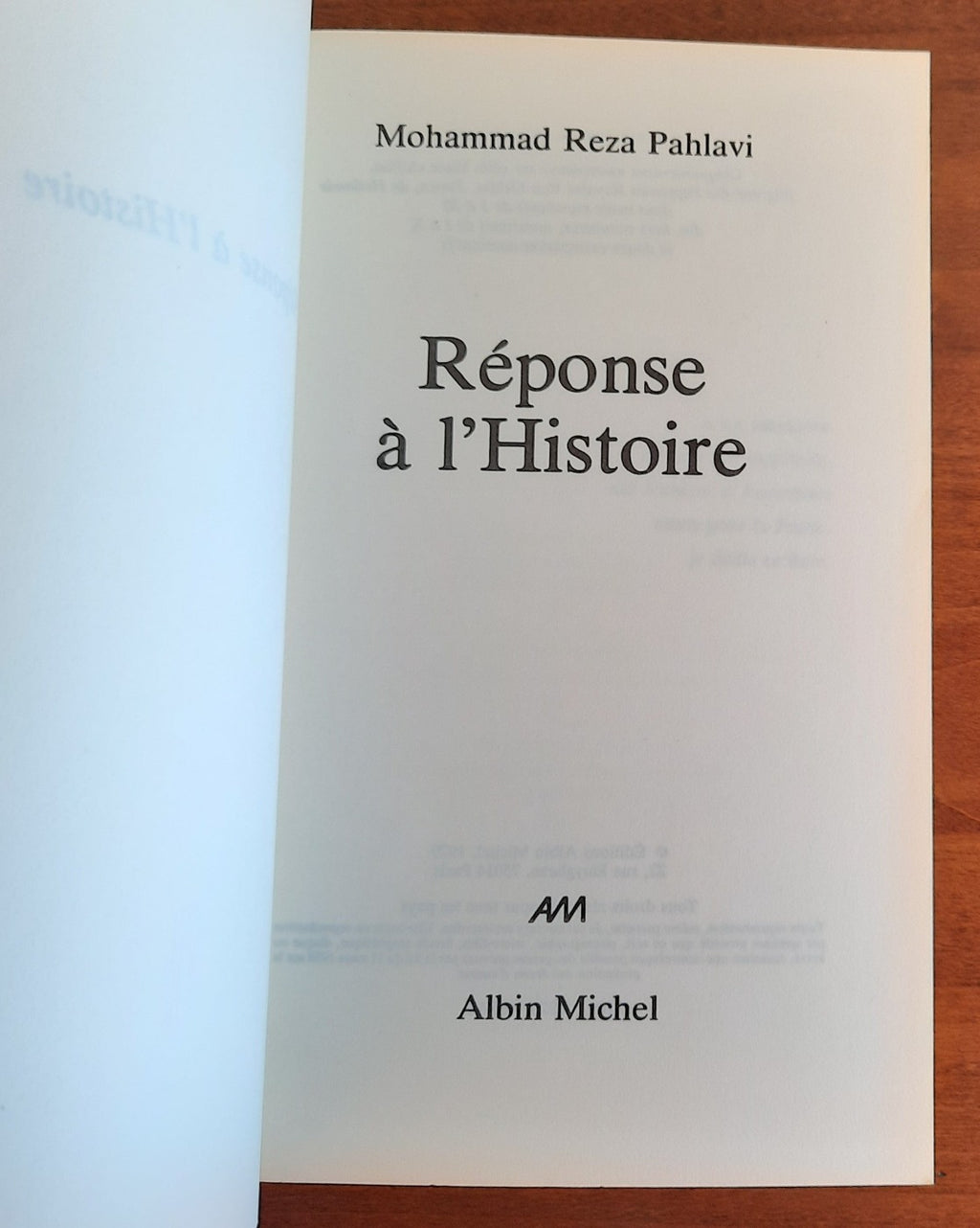 Reponse à l’Histoire - Libreria Biellese
