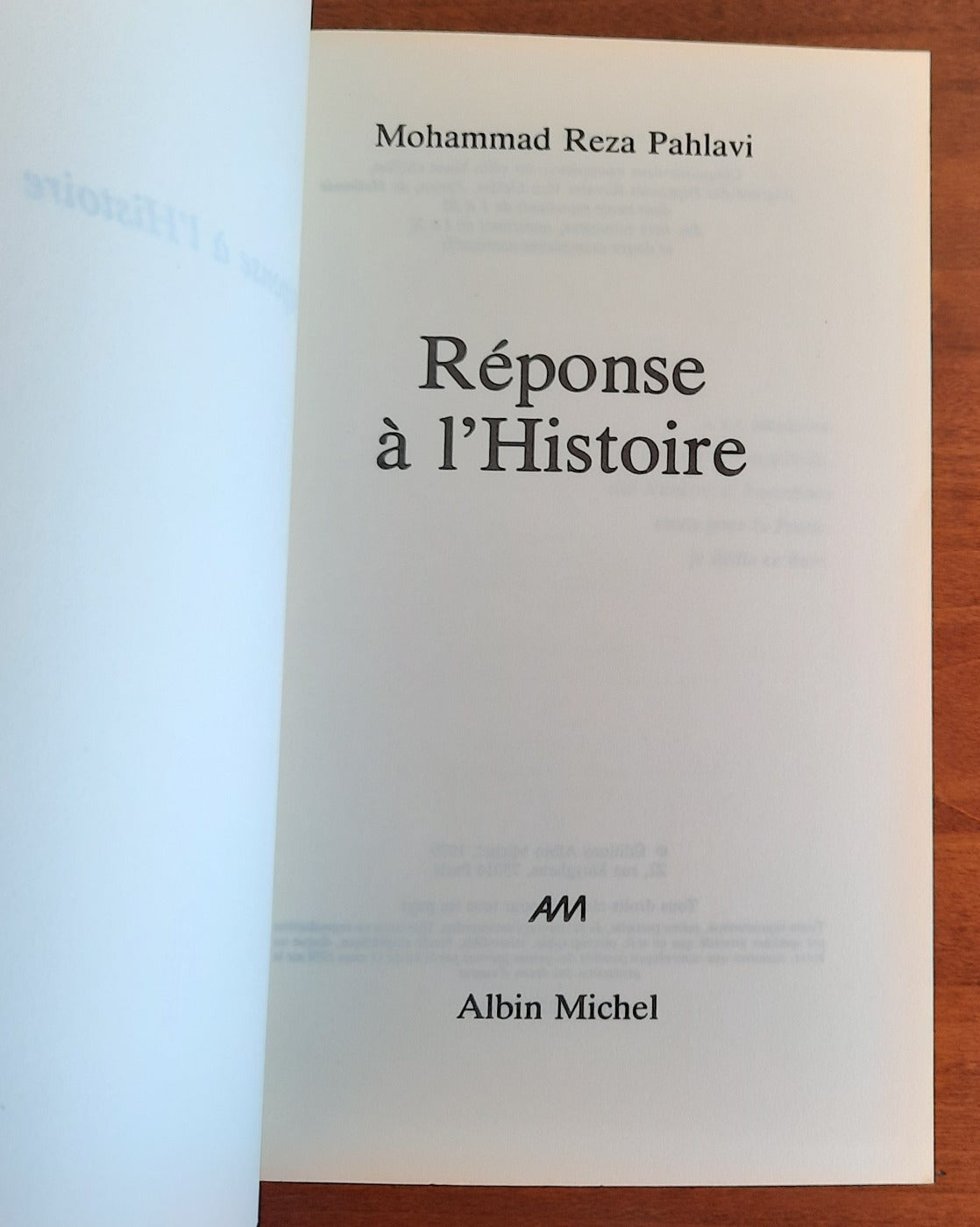 Reponse à l’Histoire - Libreria Biellese