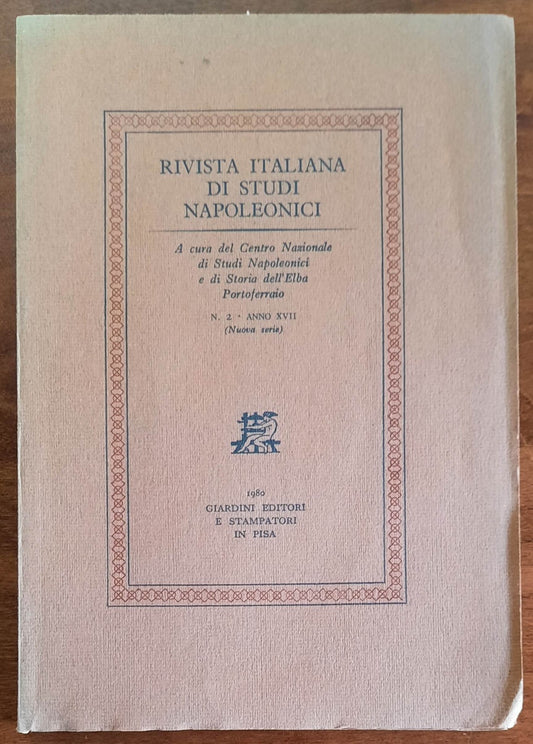 Rivista italiana di Studi Napoleonici - n. 2 - Anno XVII