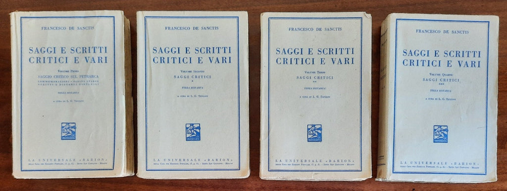 Saggi e scritti critici e vari - 8 vol. - Francesco De Santis - Libreria Biellese