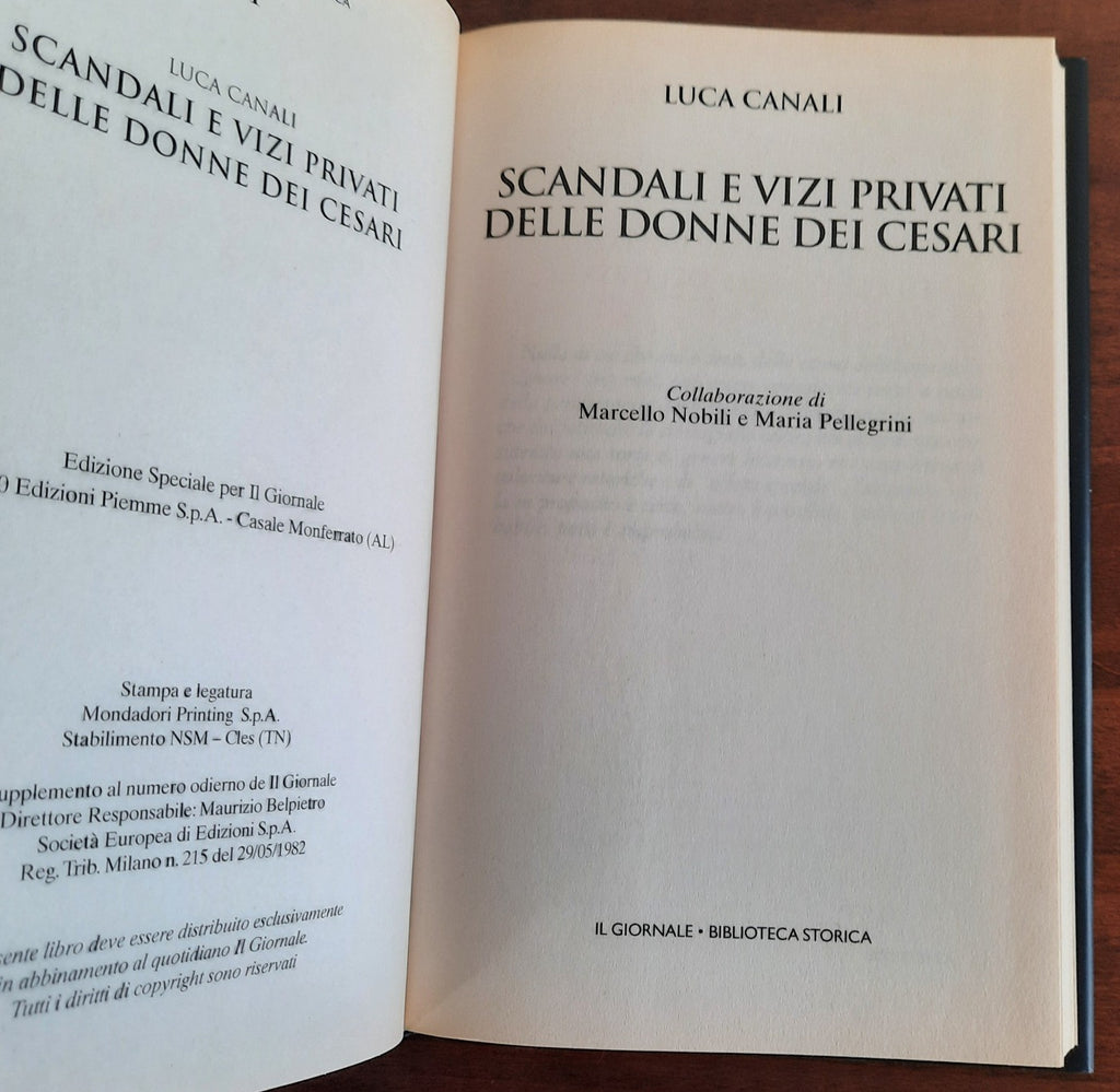 Scandali e vizi privati delle donne dei Cesari - Libreria Biellese