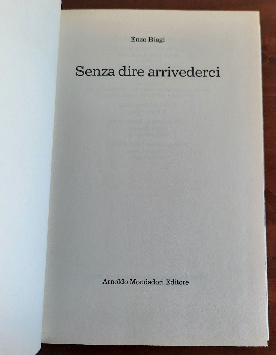 Senza dire arrivederci - Enzo Biagi - Libreria Biellese