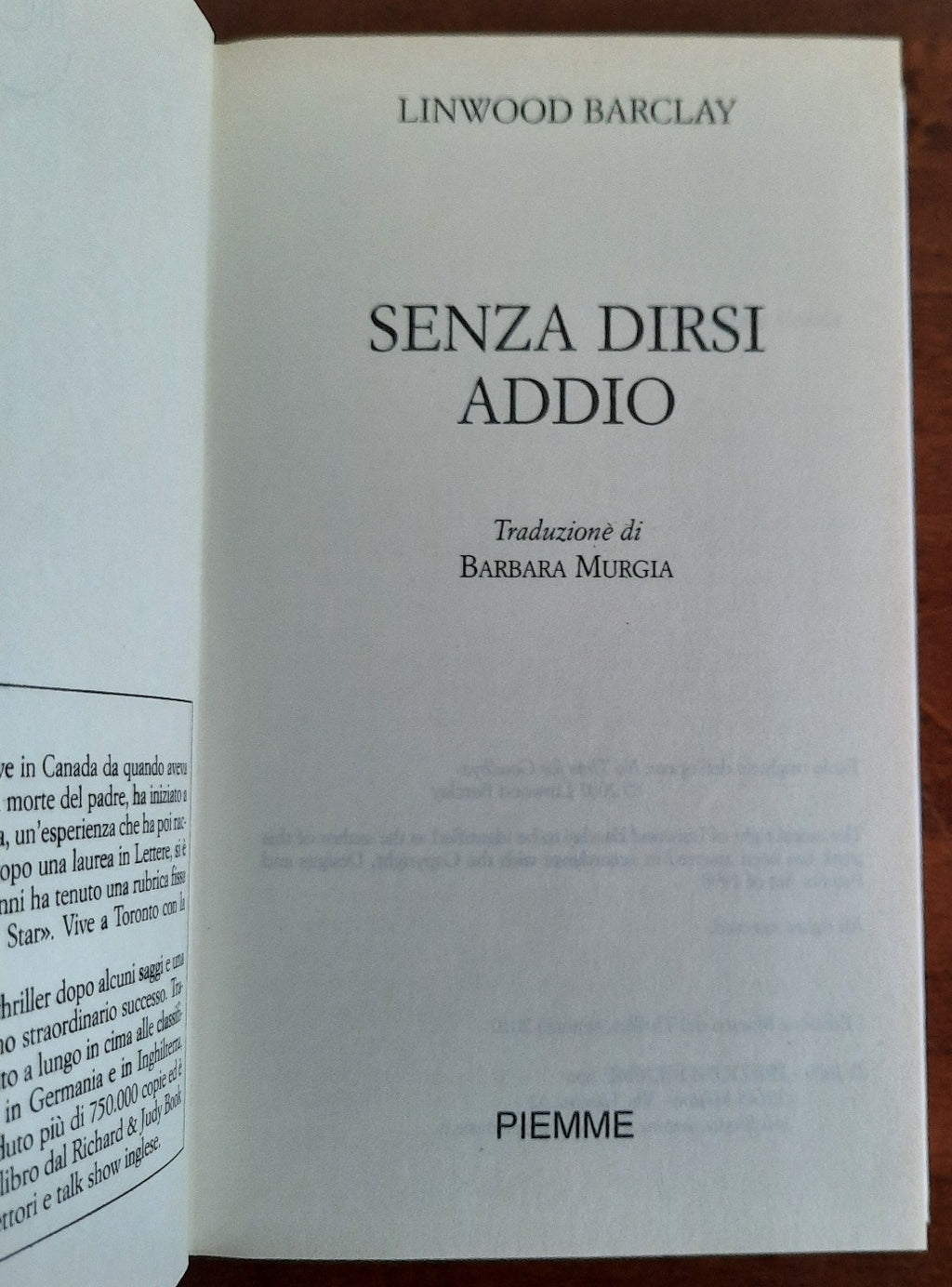 Senza dirsi addio - Piemme - Libreria Biellese