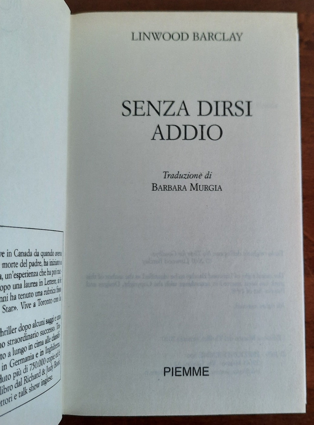 Senza dirsi addio - Piemme - Libreria Biellese