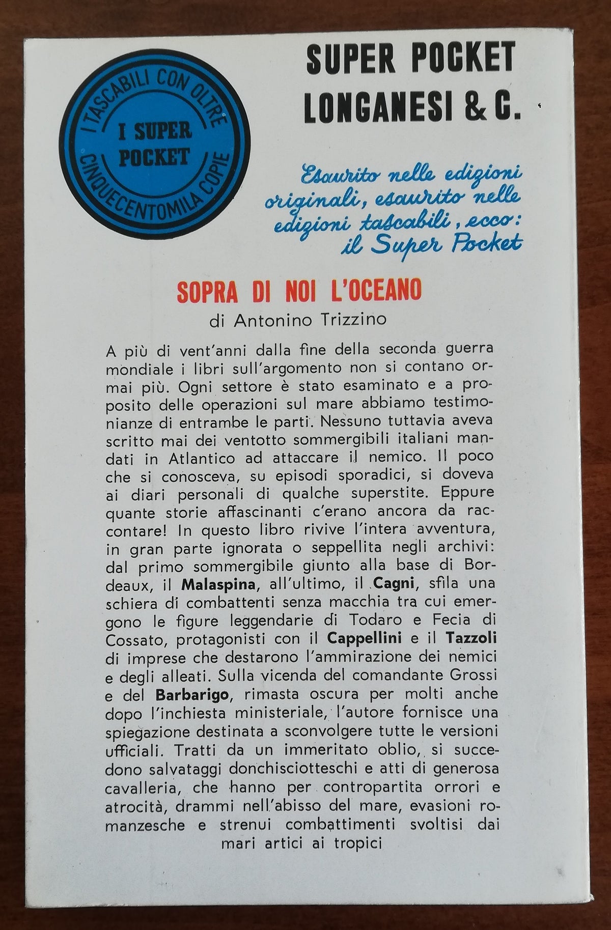 Sopra di noi l’oceano - Longanesi & C. - Libreria Biellese