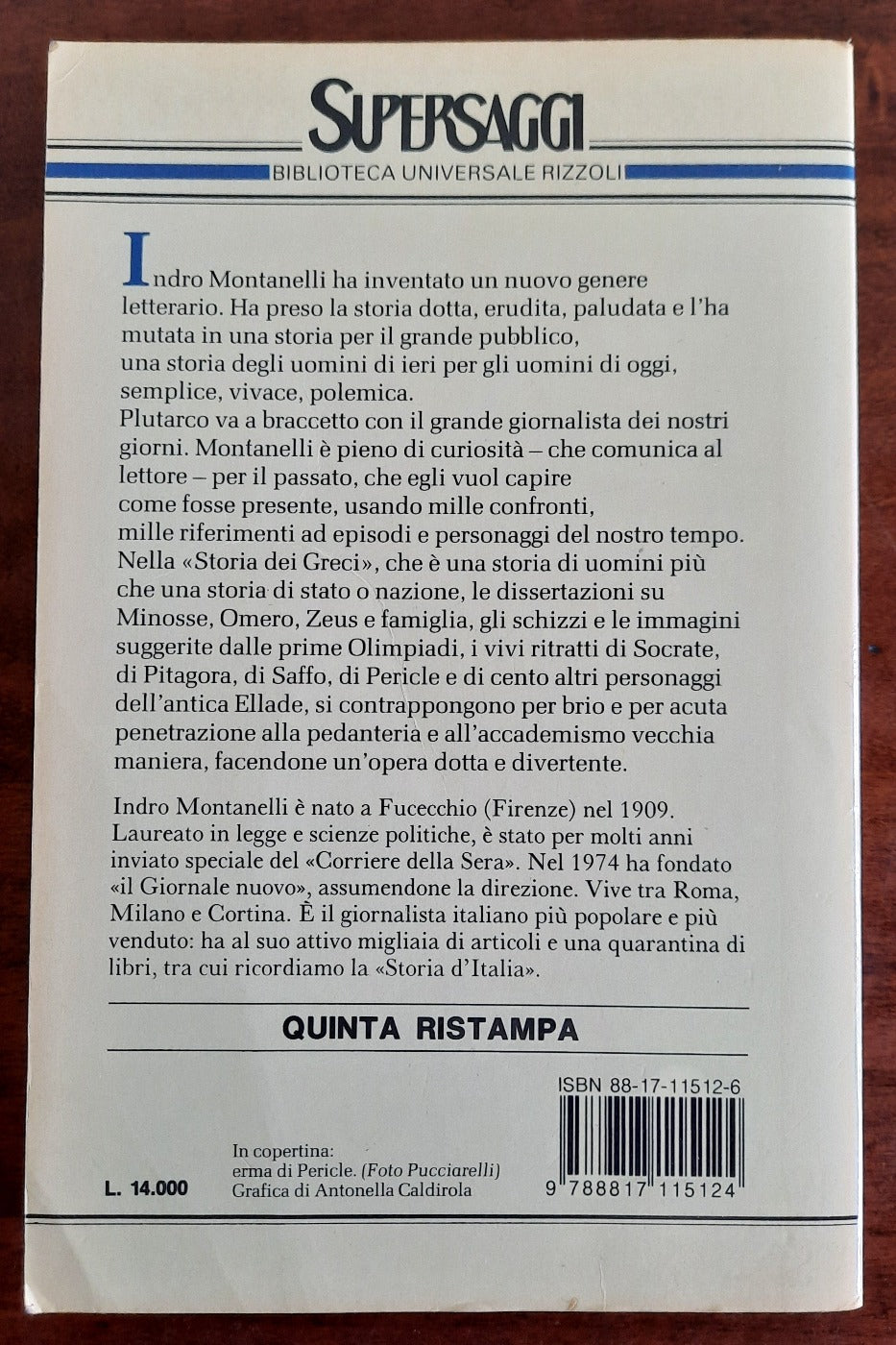 Storia dei greci - Indro Montanelli - Libreria Biellese