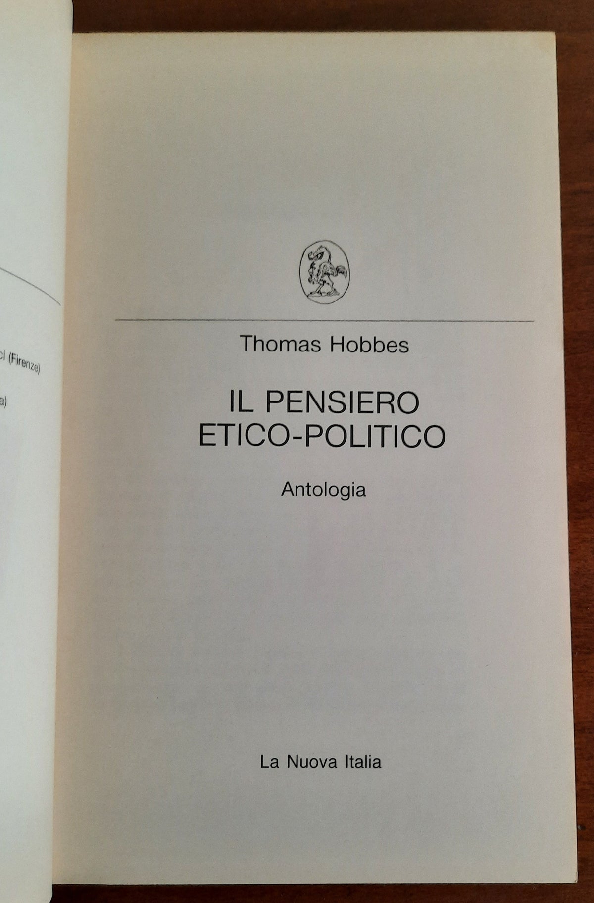 Thomas Hobbes. Il pensiero etico-politico - Libreria Biellese