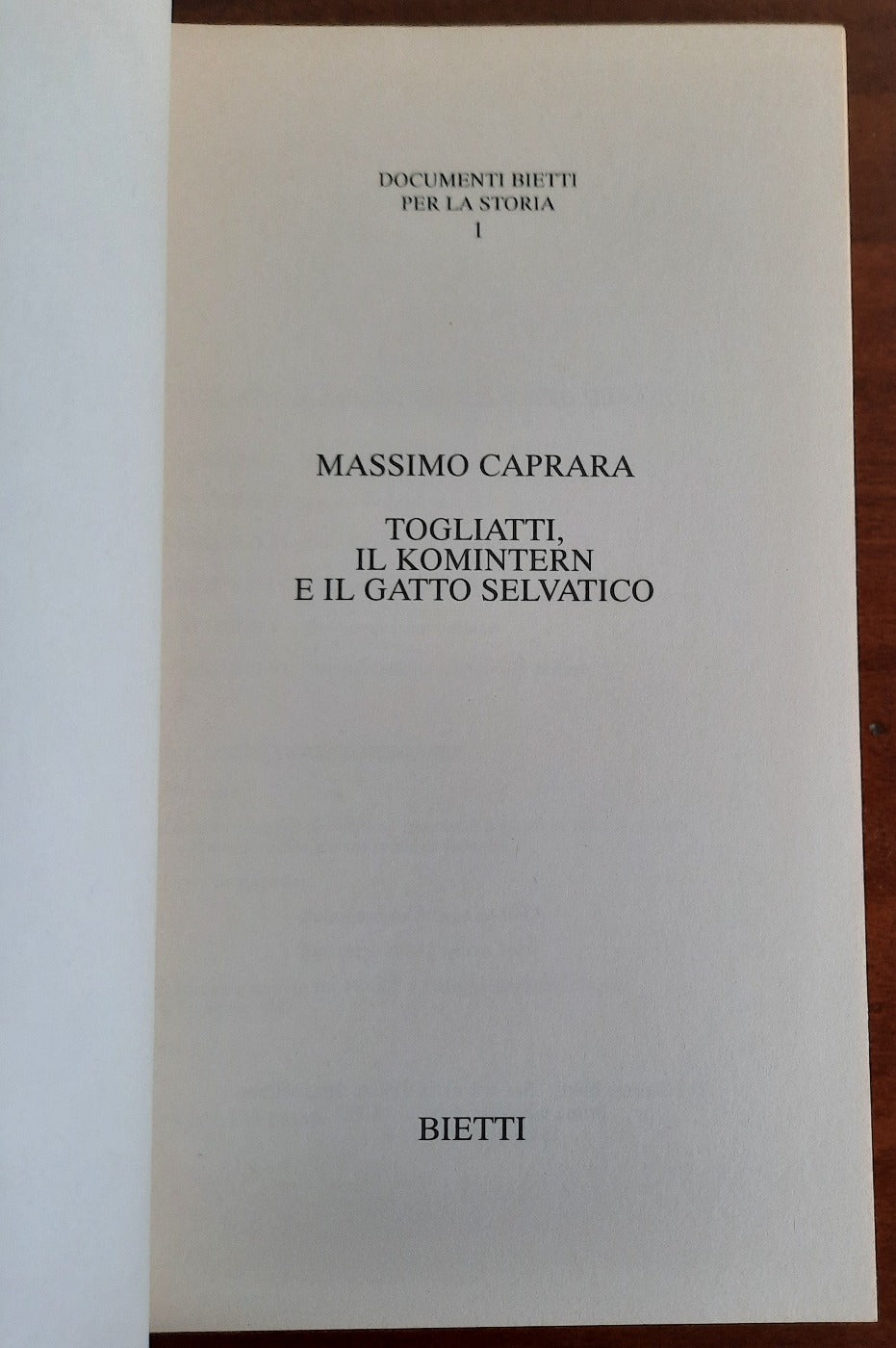 Togliatti, il Komintern e il gatto selvatico - Libreria Biellese