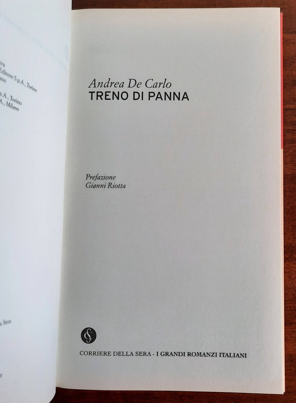 Treno di panna - di Andrea De Carlo - 2003 - Libreria Biellese