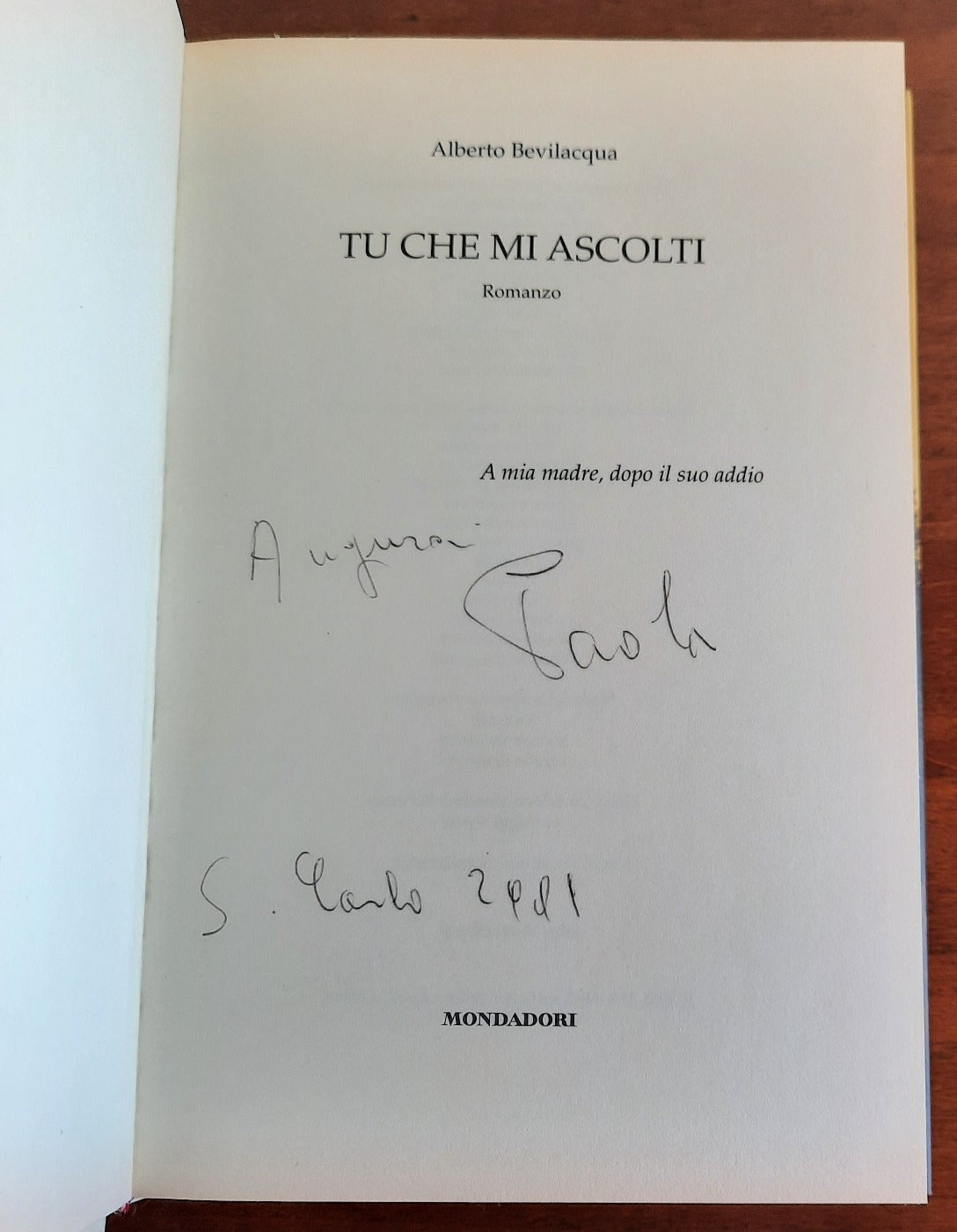 Tu che mi ascolti - Mondadori