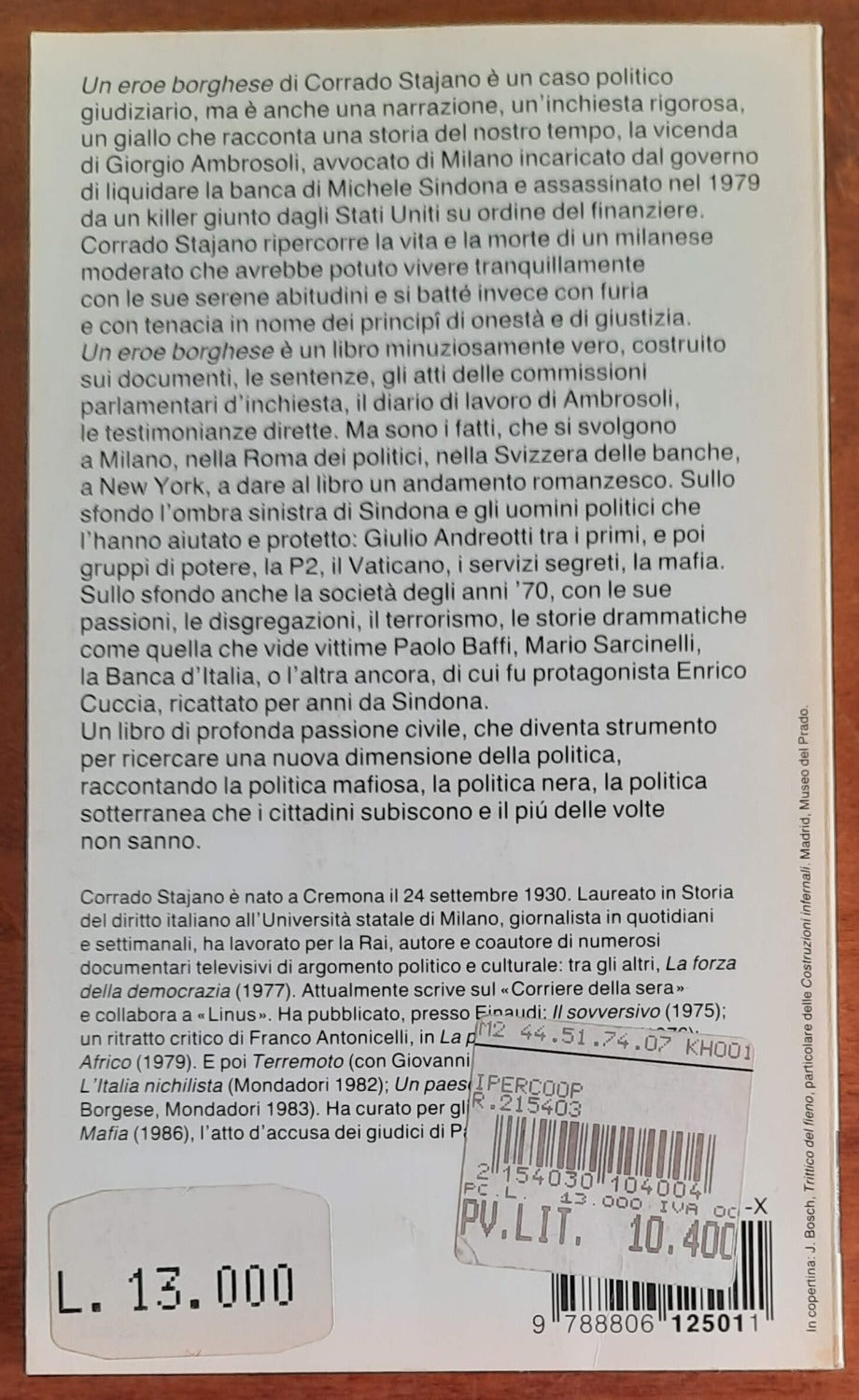 Un eroe borghese. Il caso dell’avvocato Giorgio Ambrosoli assassinato dalla mafia politica - Libreria Biellese
