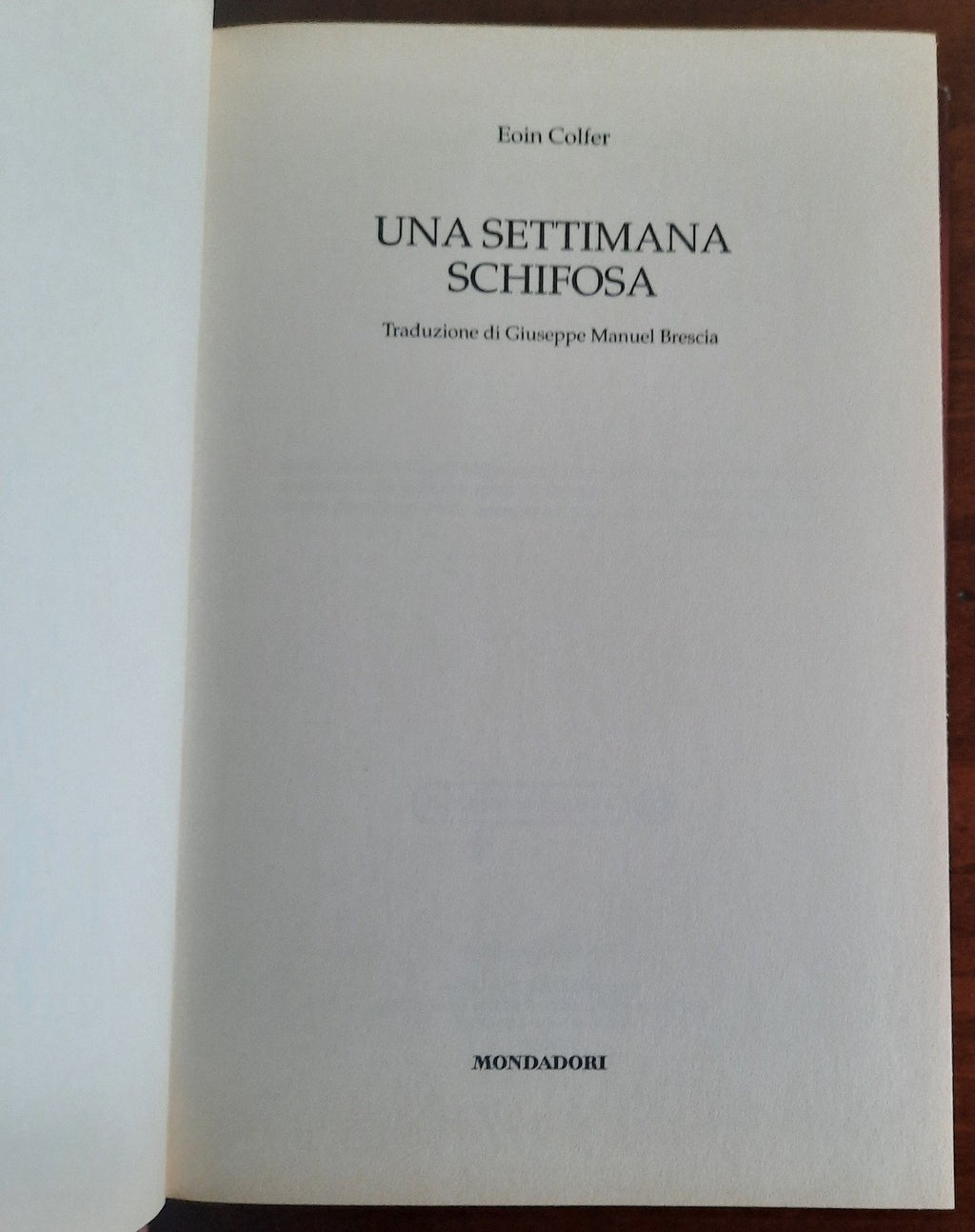 Una settimana schifosa - Libreria Biellese