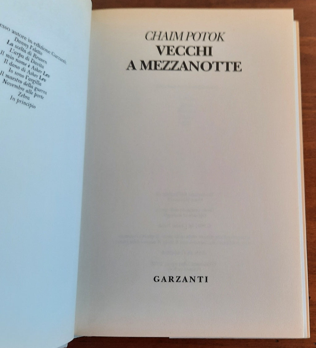 Vecchi a mezzanotte - Garzanti - Libreria Biellese