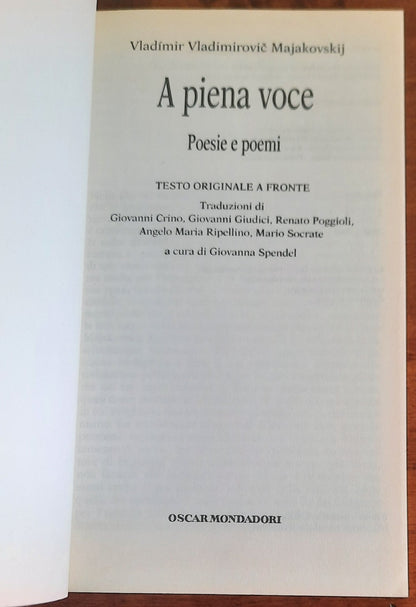 Vladimir Majakovskij: A piena voce. Poesie e poemi