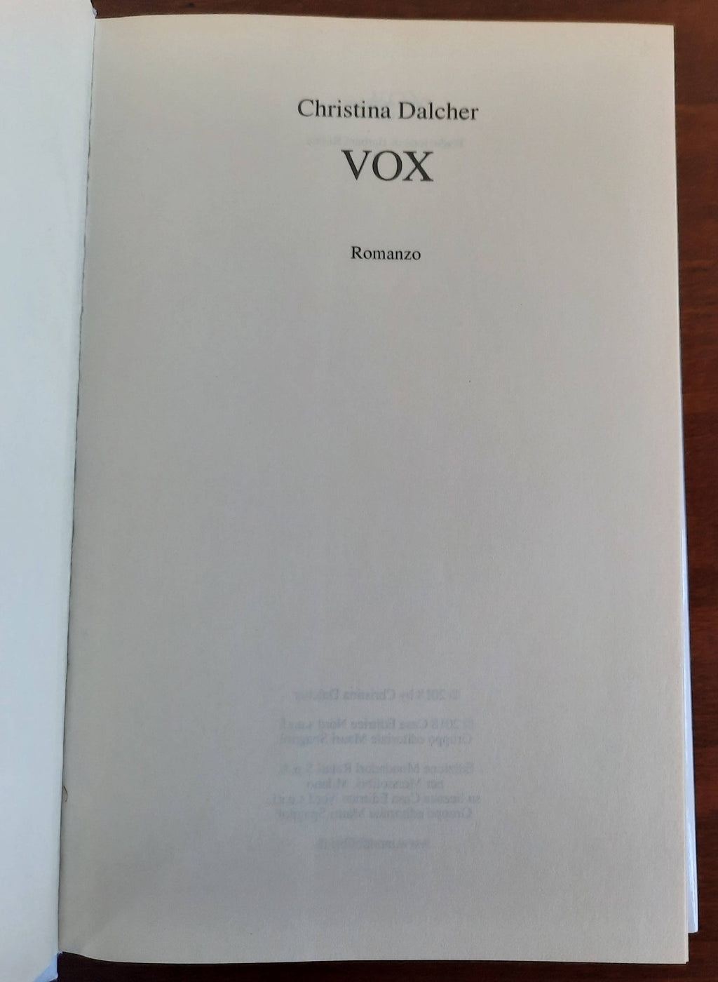 Vox. Quando il silenzio è assordante - Mondolibri - Libreria Biellese